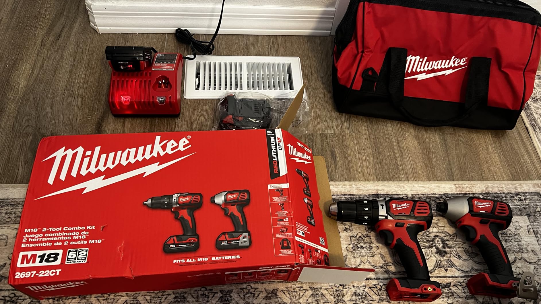 2697-22CT M18 18-Volt Lithium-Ion Cordless Hammer Drill/Impact Driver Combo Kit customer photo 1