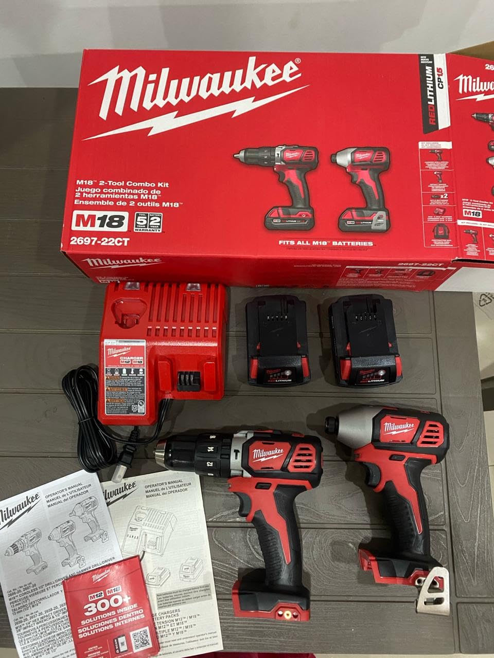 2697-22CT M18 18-Volt Lithium-Ion Cordless Hammer Drill/Impact Driver Combo Kit customer photo 2