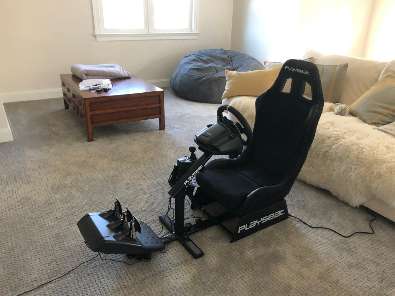 Playseat Evolution Sim Racing Cockpit | Comfortable & Adjustable | Compatible with All Steering Wheels & Pedals on The Market | Supports PC & Console | Racing Suede Edition customer photo 2