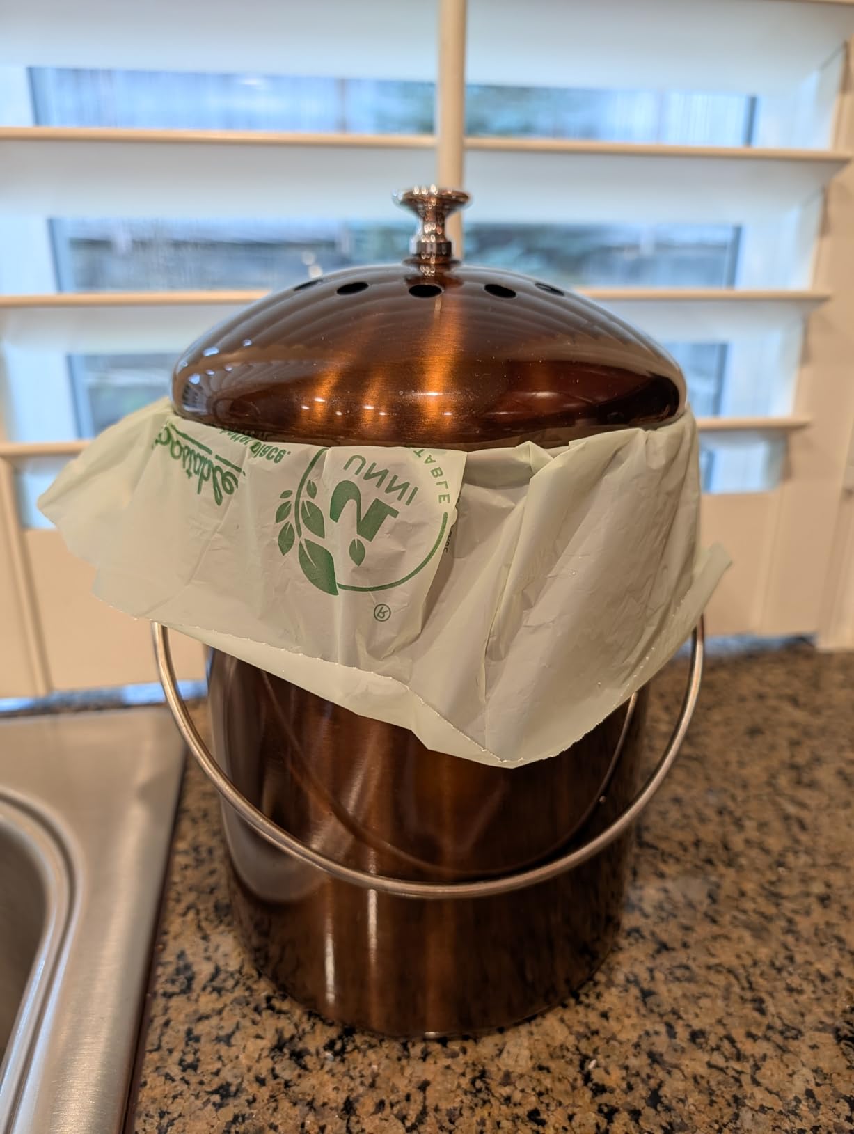 EPICA Countertop Compost Bin Kitchen | 1.3 Gallon | Odorless Composting Bin with Carbon Filters | Indoor Compost Bin with Lid | Stainless Steel Kitchen Composter for Food Scraps & Waste Recycling customer photo 1