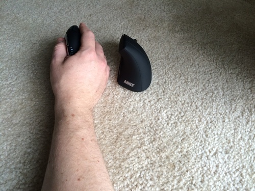 Anker 2.4G Wireless Vertical Ergonomic Optical Mouse for Work, Multi-Device Connectivity, 800/1200 /1600 DPI, 5 Buttons for Laptop, Desktop, PC - Black customer photo 1