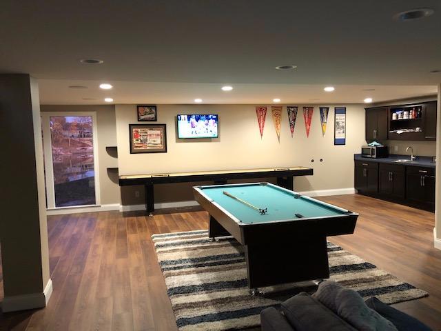 Playcraft Woodbridge Shuffleboard Table with Storage Cabinet - Shuffle Board Game Table Set with Matching Abacus, 8 Pucks, Brush & Wax (Made in USA) - Pro Style Climate Adjusters customer photo 2