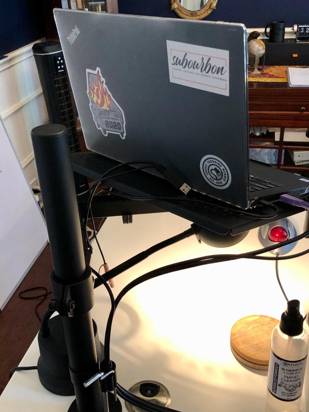 VIVO Single Laptop Notebook Desk Mount Stand, Fully Adjustable Extension with C-clamp, Fits up to 17 inch Laptops, Black, STAND-V001L customer photo 2