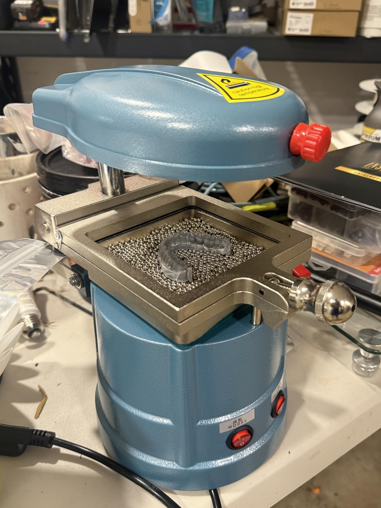 Laboratory Dental Vacuum Forming Molding 110V Machine Lab Maquina Ferulas dentQ customer photo 1