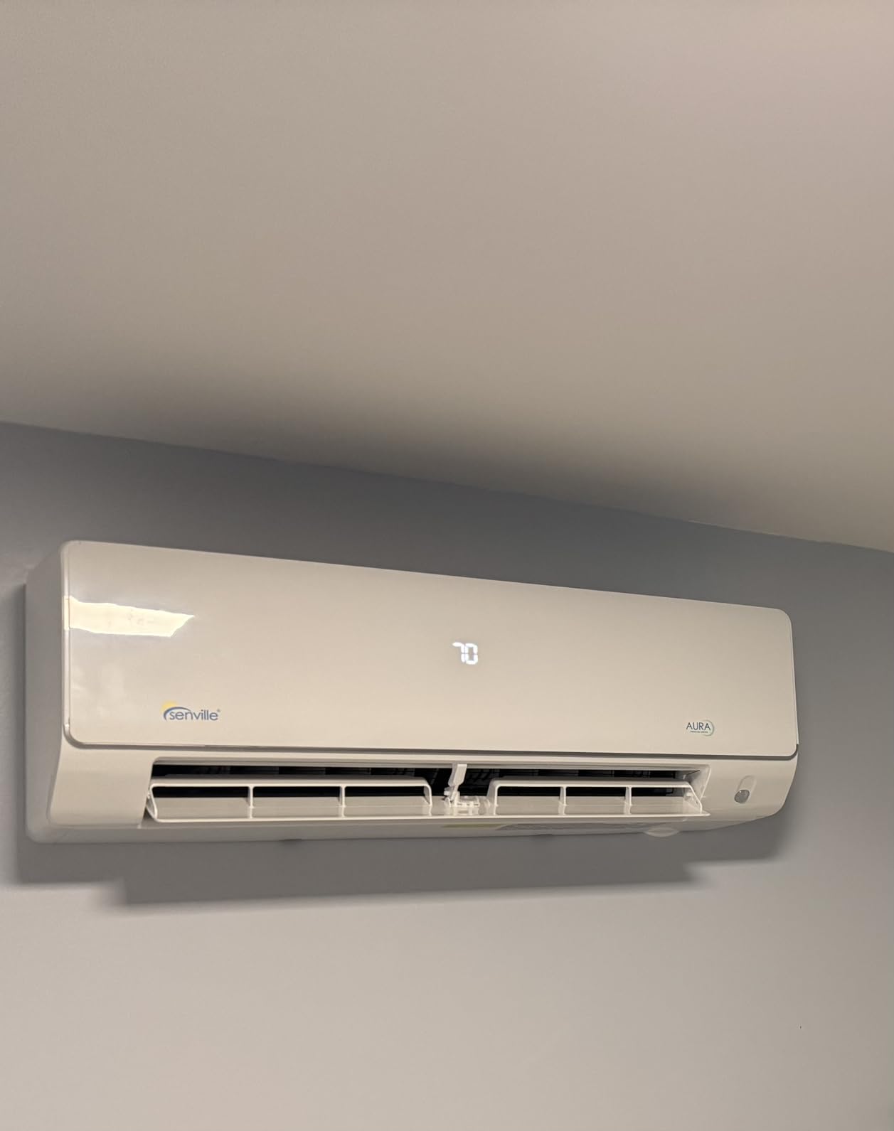 Senville AURA Series Mini Split Air Conditioner Inverter Heat Pump, 12000 BTU, Works with Alexa, Energy Star, White customer photo 2