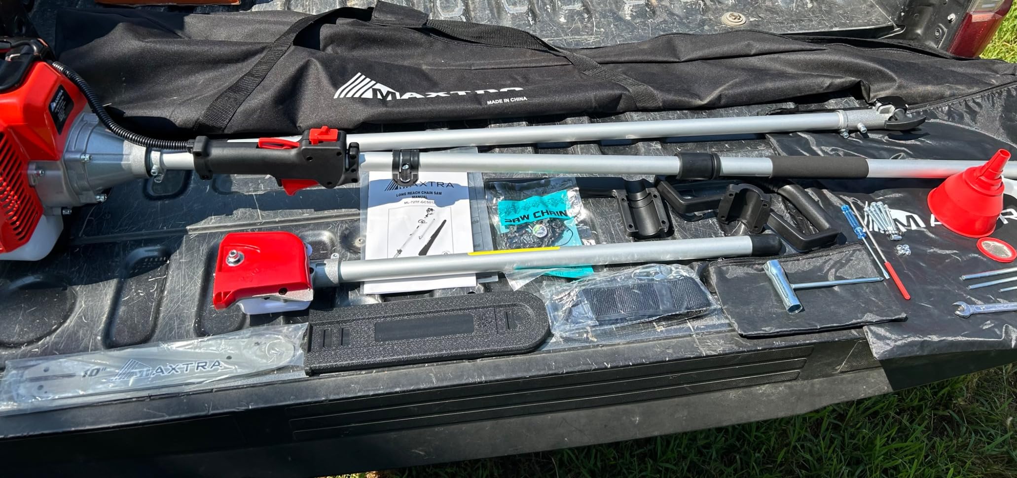 Pole Saw Gas Powered, 16-Foot Reach 42.7CC 2-Cycle 10-Inch Bar Cordless Extendable Long Trimmer Power Gasoline Chainsaw For Tree Hedge Trimming Bush Pruning customer photo 2