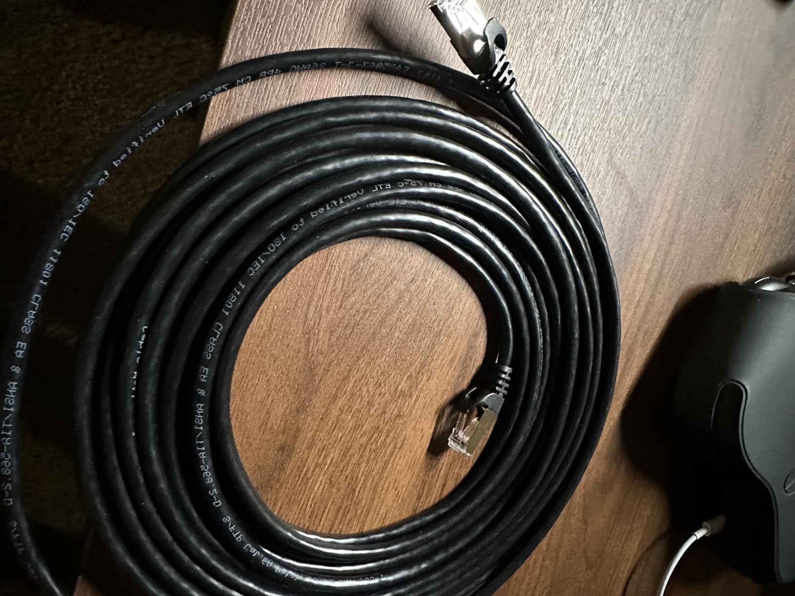 Cable Matters 10Gbps Snagless Shielded Cat 6A Ethernet Cable - 50ft, Cat 6A Cable, Cat6A Cord, Ethernet Cord, Black customer photo 2