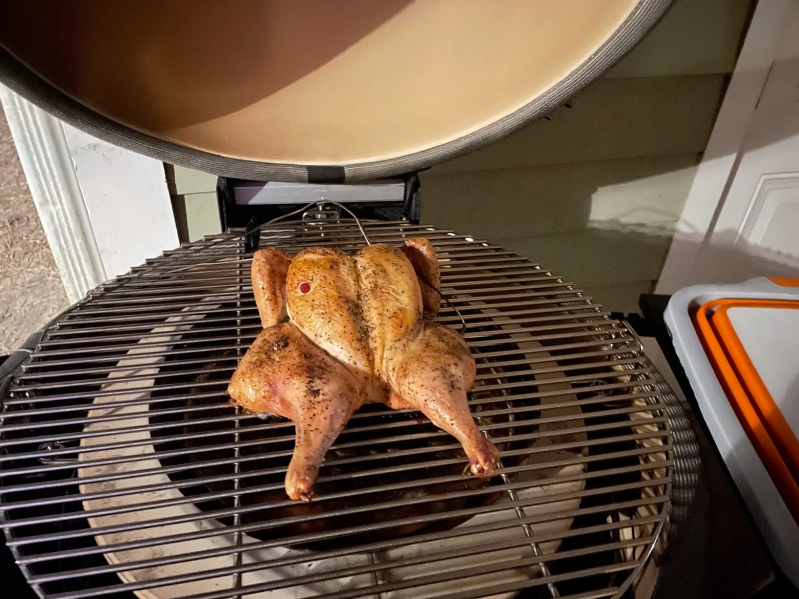 Kamado Joe Big Joe Series I 24-inch Ceramic Charcoal Grill and Smoker with Cart, Side Shelves, Stainless Steel Grates and 450 Cooking Square Inches in Red customer photo 2