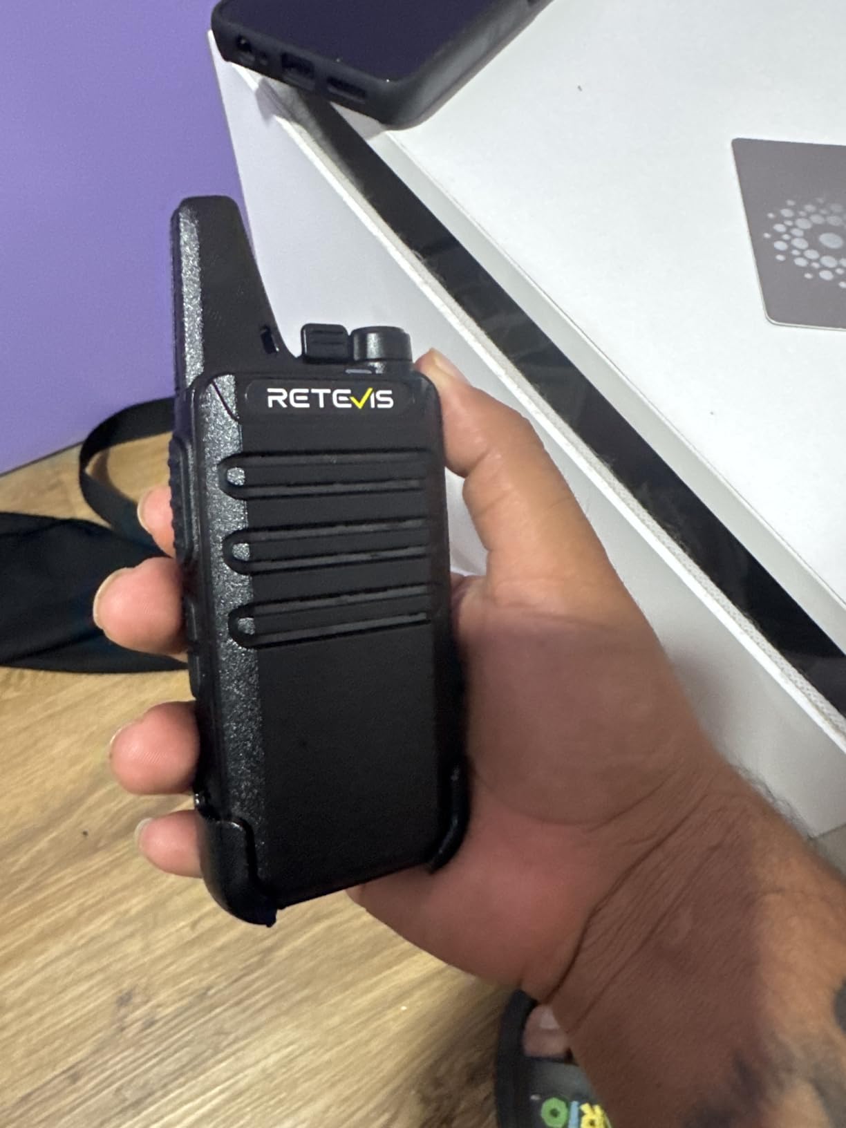 Retevis RT22 Two Way Radio Long Range Rechargeable,Portable 2 Way Radio, USB-C Charging, Handsfree Walkie Talkies for Adults Cruise Hiking Camping (4 Pack) customer photo 2