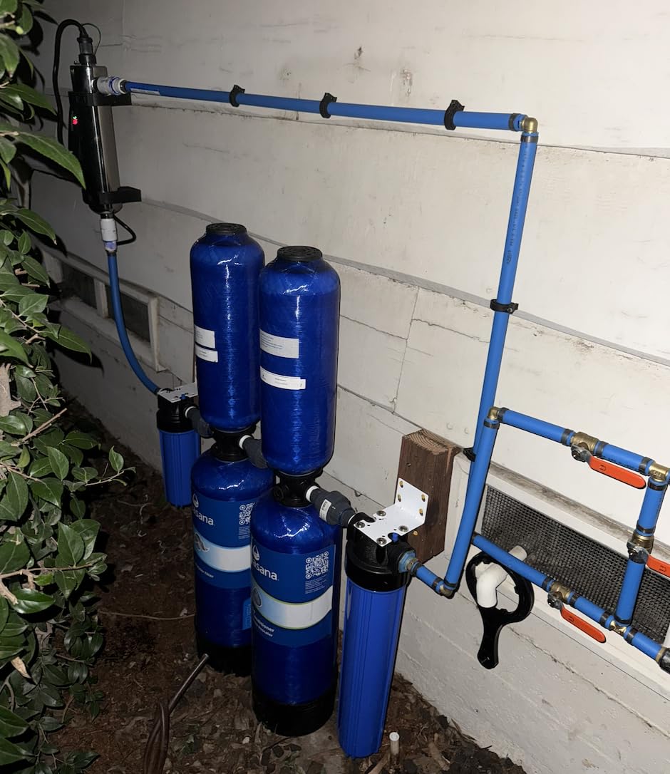 Aquasana Whole House Well Water Filter | 500K Gallons | UV, Carbon & KDF | Salt-Free Softener Alternative | Install Kit | Tackles up to 99.99% Chlorine, Bacteria, Viruses & Scale | EQ-WELL-UV-PRO-AST customer photo 1