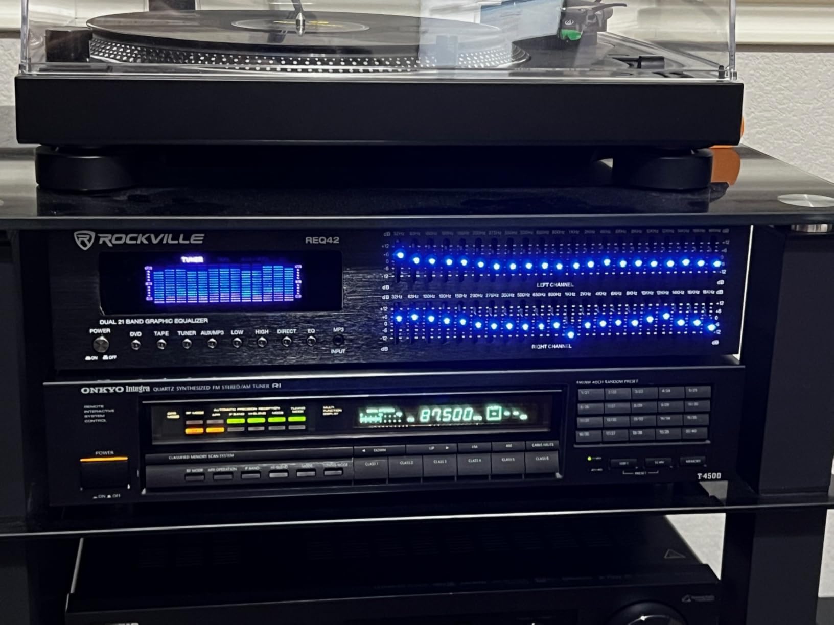 Rockville REQ42-S Dual 21-Band Graphic Equalizer, Blue LED Sliders, RCA Inputs, Rack Mountable, for Home Theater and DJ Audio customer photo 2