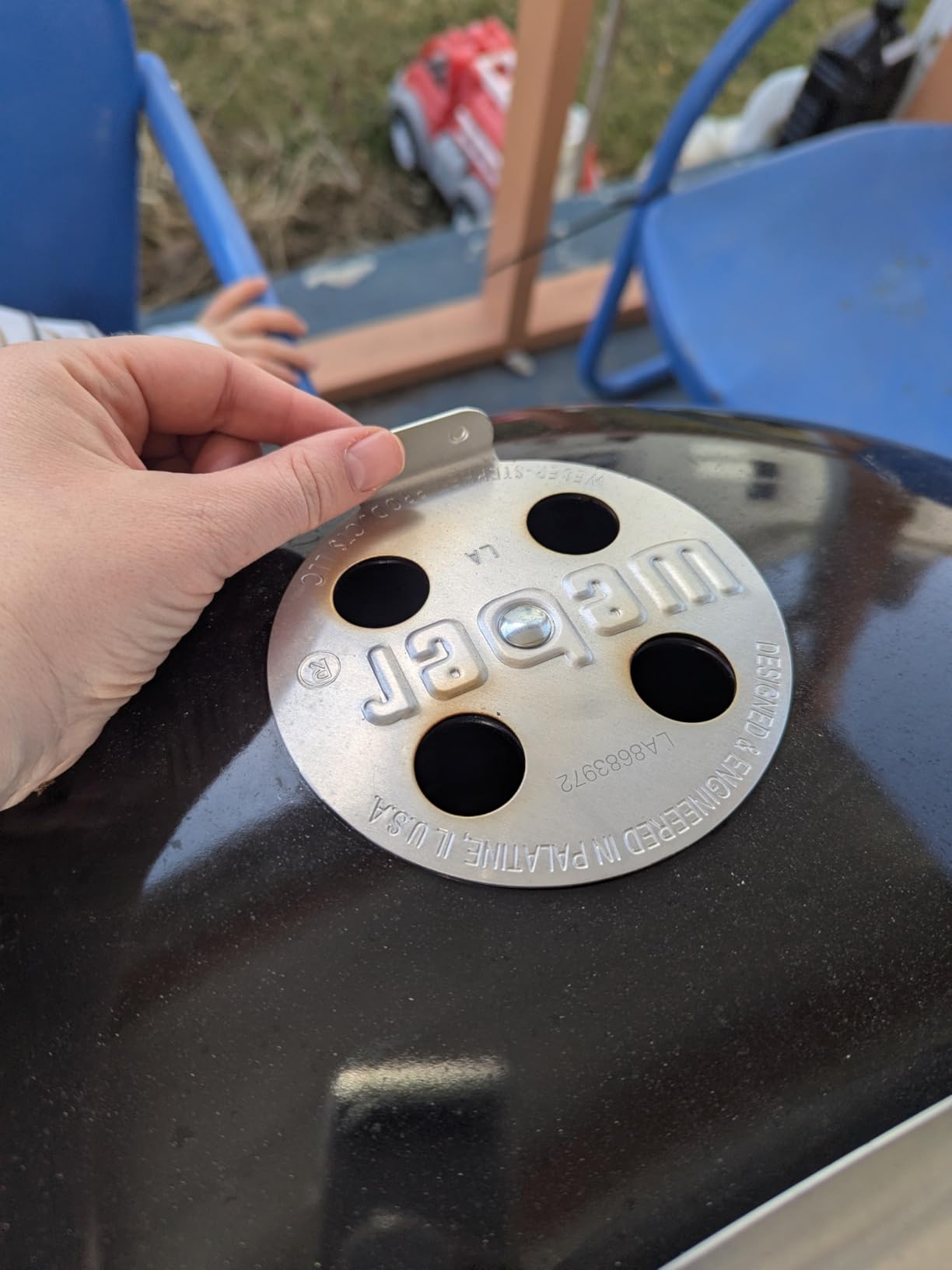 Weber Original Kettle Premium Charcoal Grill, 22-Inch, Black - Outdoor BBQ Grill with Built-In Thermometer, Heat Control Dampers and One-Touch Cleaning System customer photo 1