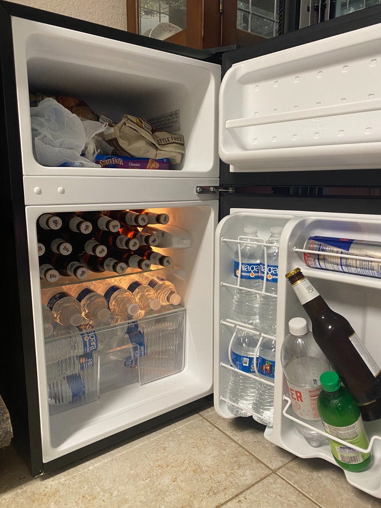 Midea WHD-113FSS1 Double Door Mini Fridge with Freezer for Bedroom Office or Dorm with Adjustable Remove Glass Shelves Compact Refrigerator, 3.1 cu ft, Stainless Steel customer photo 1