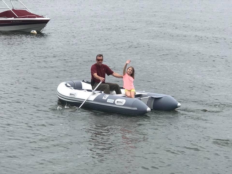 BRIS 10.8 ft Inflatable Boat Inflatable Rafting Fishing Dinghy Tender Pontoon Boat customer photo 1