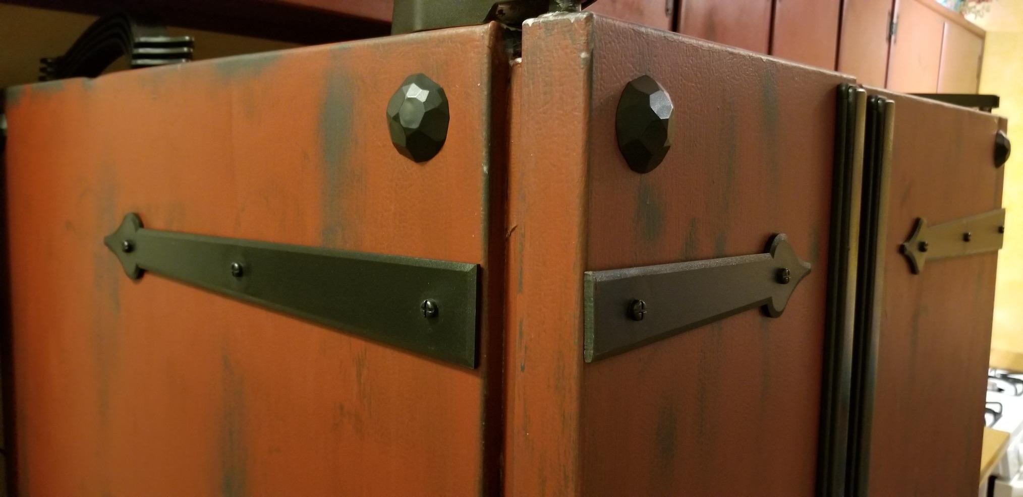 452-07 Handle/Hinge Decorative Accent Set Carriage House (6 Piece) Magnetic Garage Door Hardware, Black,1 customer photo 2