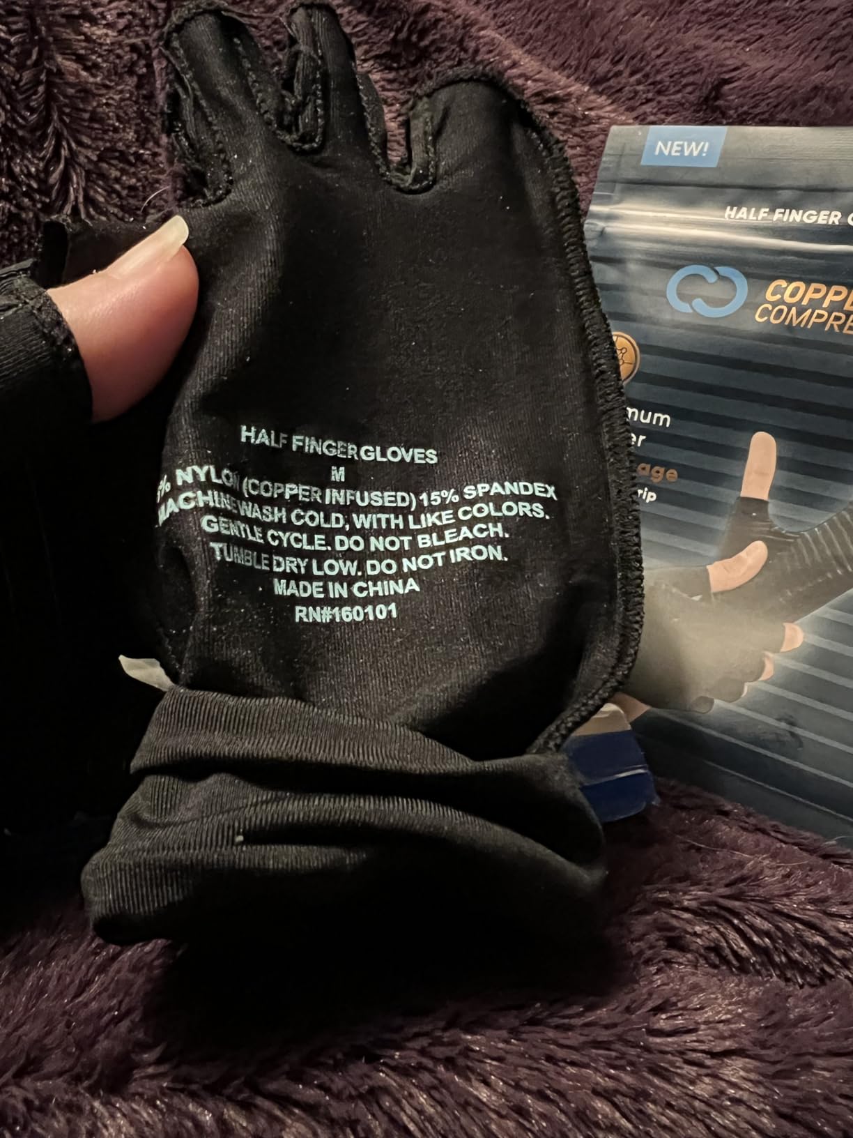 Copper Compression Arthritis Gloves | Fingerless Arthritis Carpal Tunnel Pain Relief Gloves For Men & Women | Hand Support Wrist Brace For Rheumatoid, Tendonitis, Swelling, Crocheting, Typing (M) customer photo 1