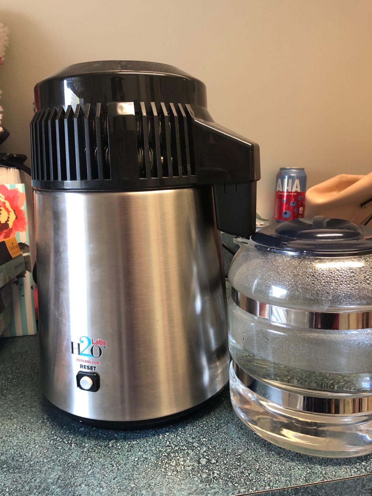 H2o Labs Best-in-Class Countertop Water Distiller - Stainless Steel Home Water Distiller with 1 Gallon Glass Carafe - Porcelain Nozzle Insert & Optimal Heating Element for Pure Distilled Water - 300SS customer photo 2