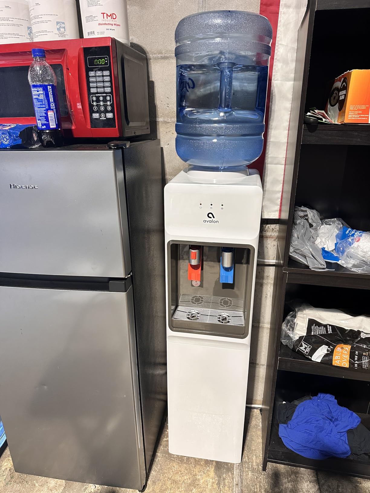 Avalon Top Loading Water Cooler Dispenser - Hot & Cold Water, Child Safety Lock, Innovative Slim Design, Holds 3 or 5 Gallon Bottles - UL Listed customer photo 1