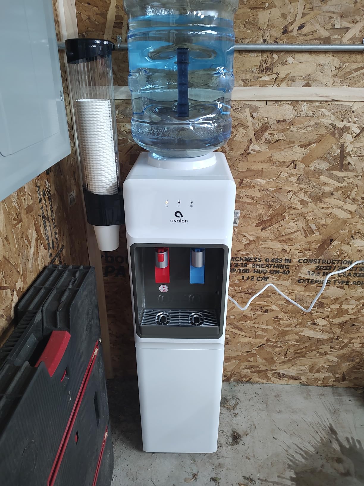 Avalon Top Loading Water Cooler Dispenser - Hot & Cold Water, Child Safety Lock, Innovative Slim Design, Holds 3 or 5 Gallon Bottles - UL Listed customer photo 2