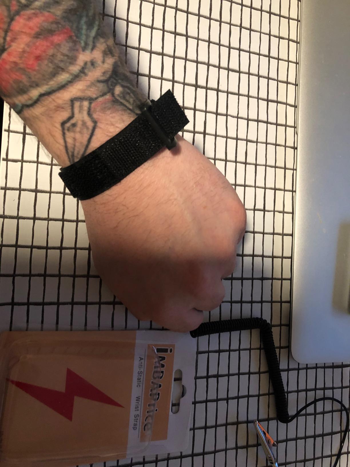 iMBAPrice Anti-Static Adjustable Grounding Wrist Strap Components Black, Yellow customer photo 2