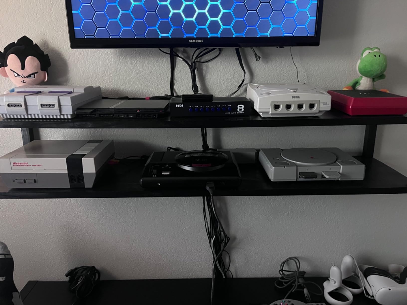 E-SDS 8-Way RCA Switch AV Switcher 8 in 1 Out Composite Video L/R Audio Selector Box for DVD STB Game Consoles customer photo 1