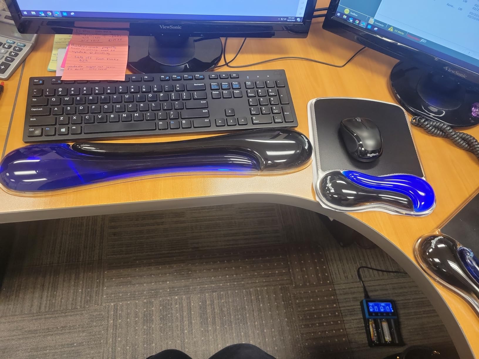 Kensington Duo Gel Mouse Pad with Wrist Rest, Ergonomic Wrist Support for Pain Relief, Comfortable Non-Skid Gel Pad for Computer, Laptop, Office & Home 9.6