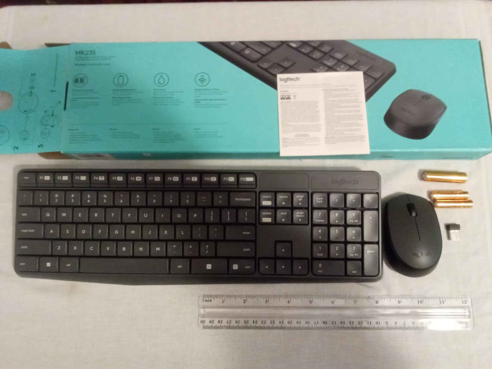 Logitech MK235 Wireless Keyboard and Mouse Combo for Windows, 2.4 GHz Wireless Unifying USB Receiver, 15 FN Keys, Long Battery Life, Compatible with PC, Laptop customer photo 2