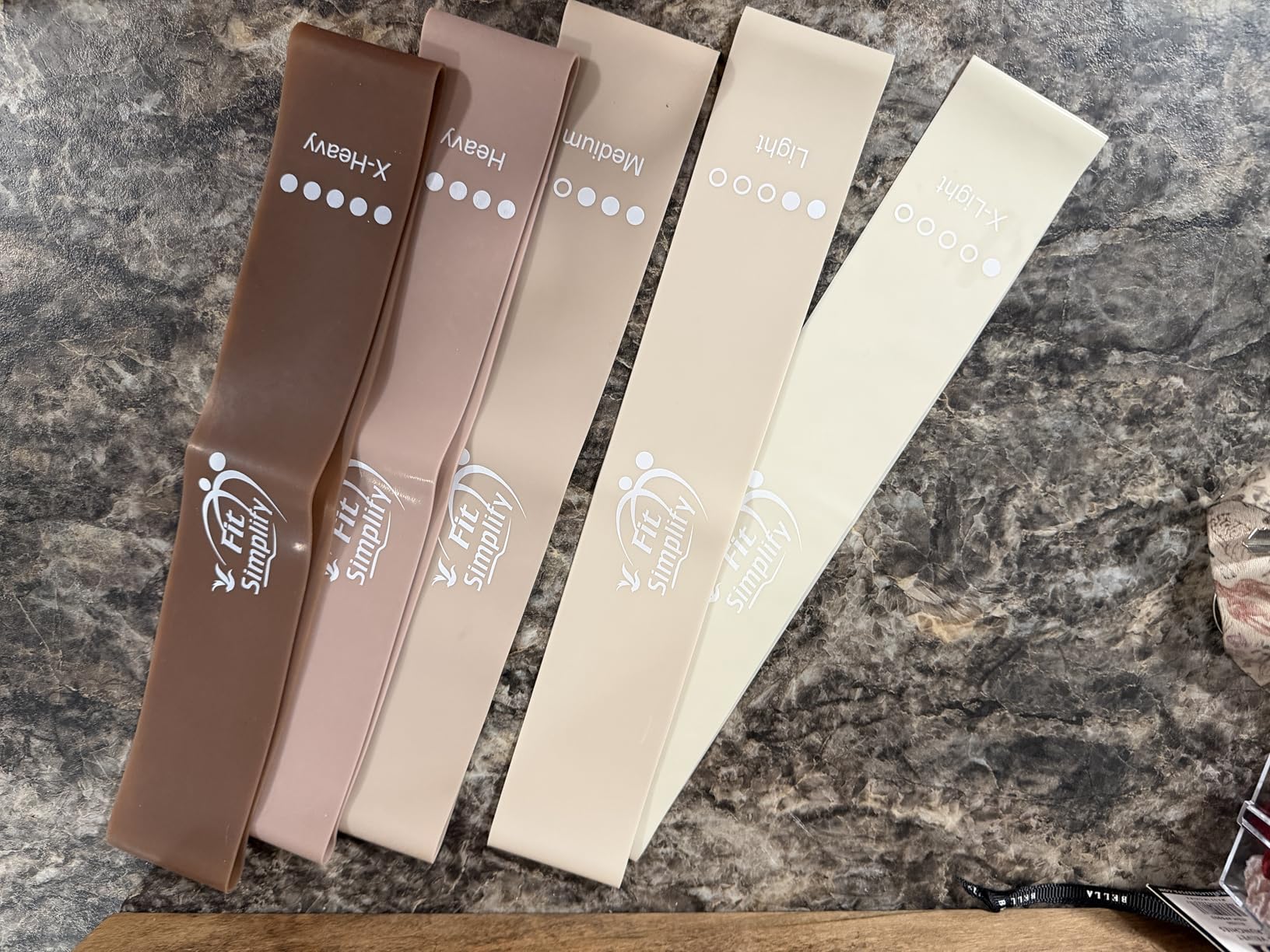 Fit Simplify Resistance Loop Exercise Bands with Instruction Guide and Carry Bag, Set of 5 customer photo 1