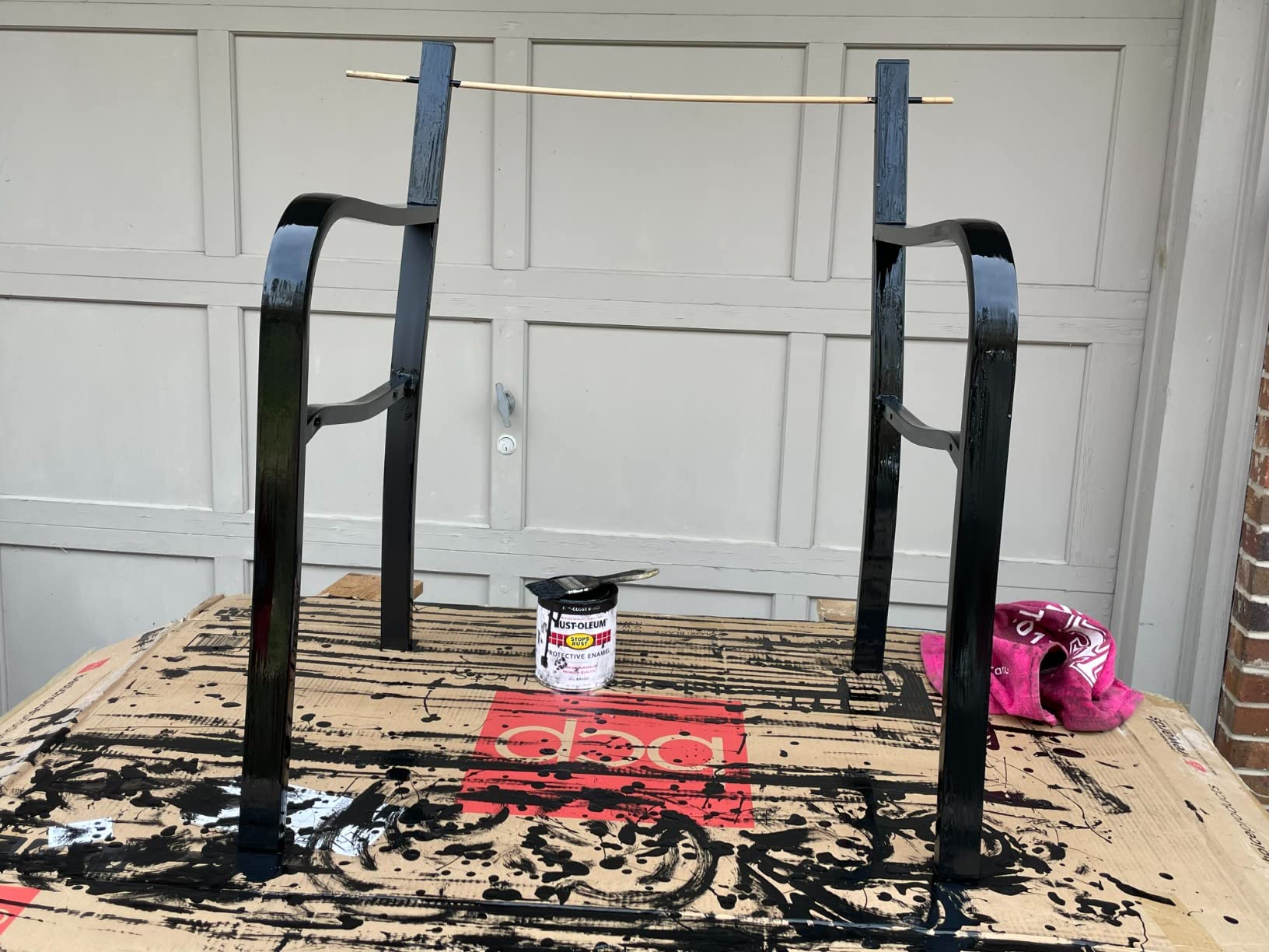 Best Choice Products Outdoor Bench Steel Garden Patio Porch Furniture for Lawn, Park, Deck w/Floral Design Backrest, Slatted Seat - Black customer photo 2