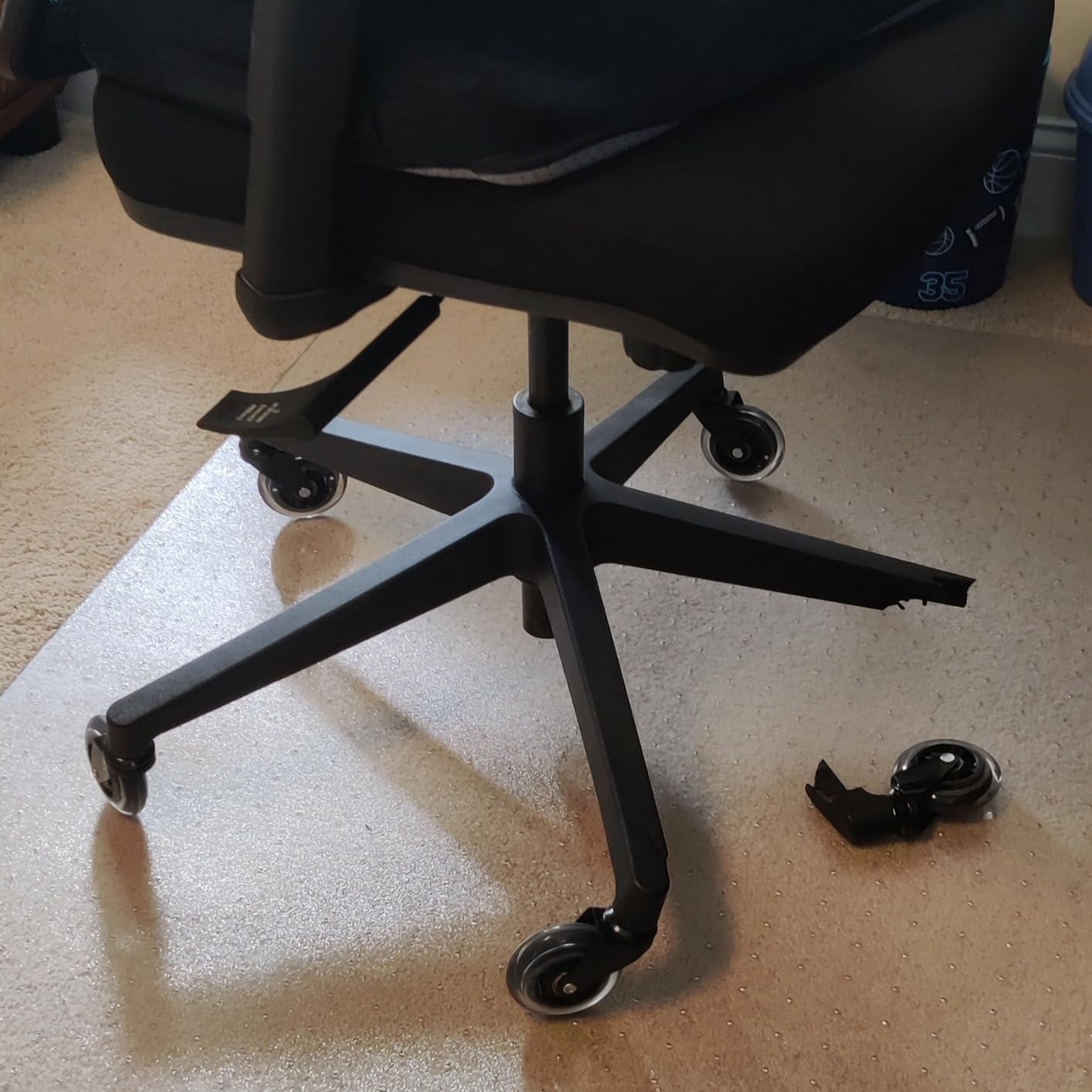 The Office Oasis Original Rollerblade Office Chair Wheels (As Seen On PBS) - Incredibly Smooth & Quiet Casters - Safe for Hardwood Floors & Carpet - Easy Installation with Universal Fit - Set of 5 customer photo 2