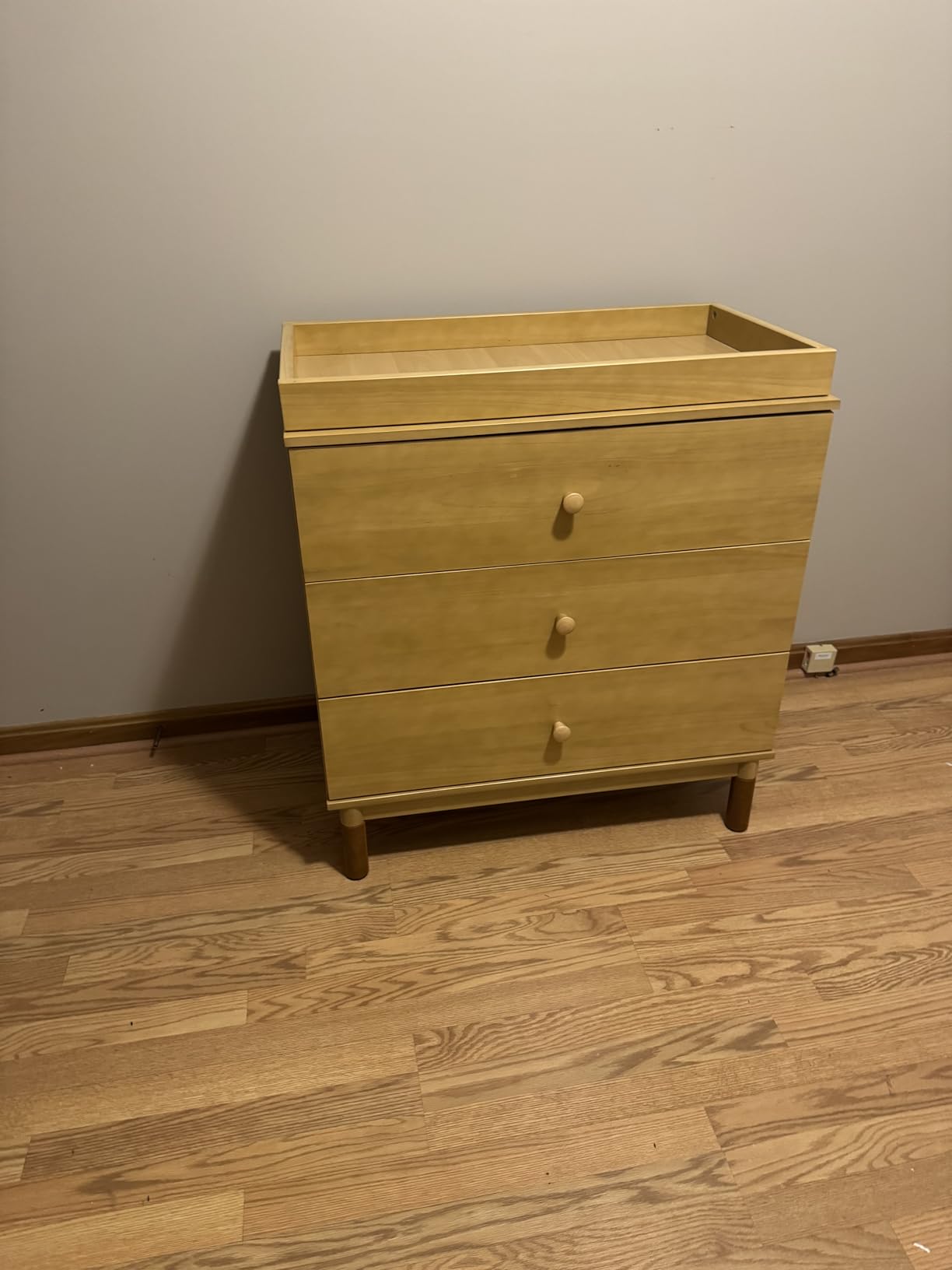 Babyletto Gelato 3-Drawer Changer Dresser with Removable Changing Tray in White and Washed Natural, Greenguard Gold Certified customer photo 1