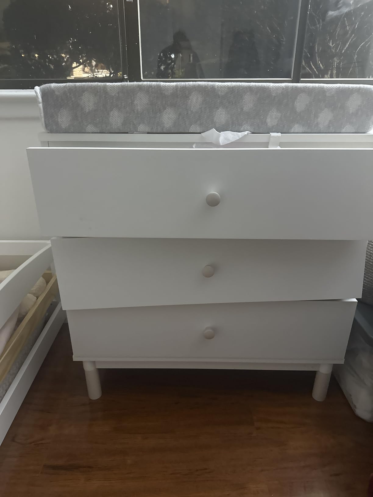 Babyletto Gelato 3-Drawer Changer Dresser with Removable Changing Tray in White and Washed Natural, Greenguard Gold Certified customer photo 2