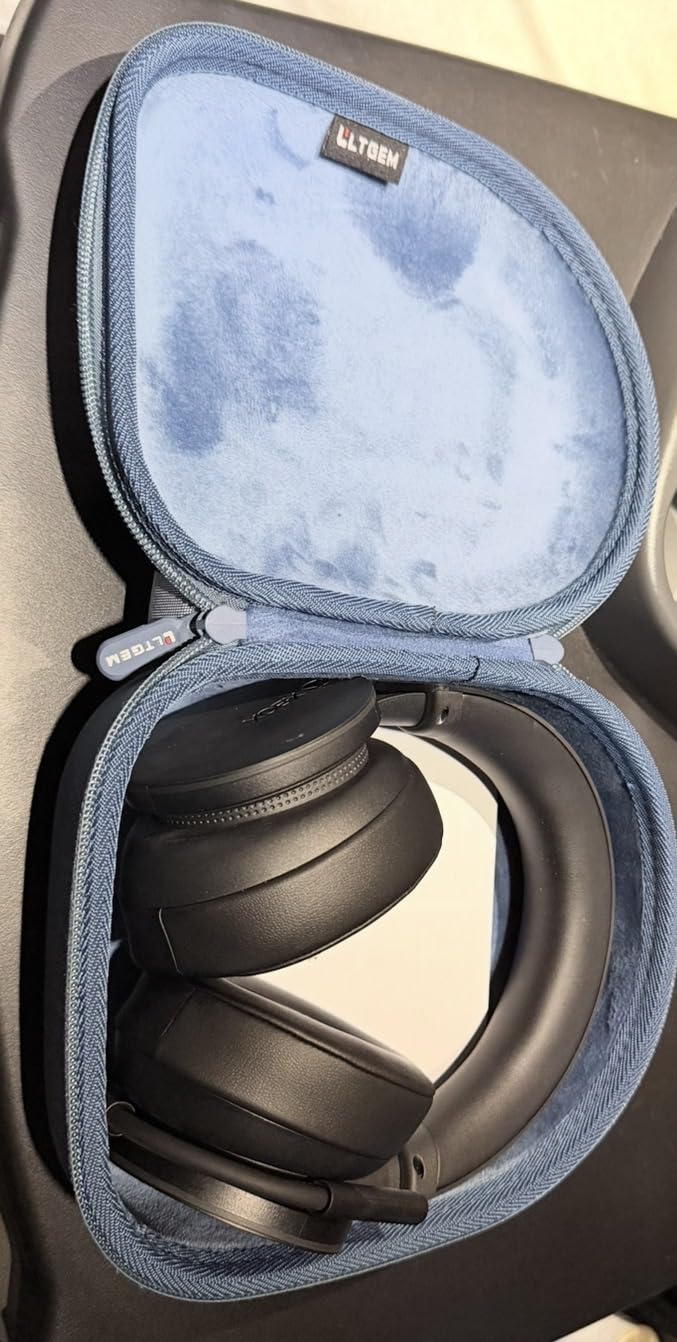 Headphone Headset Case Compatible with JBL, Beats, Sony, Soundcore Anker, Raycon, TOZO, SteelSeries, Logitech, Jabra, Bose, Audio-Technica, Sennheiser Headphones, Black+Grey customer photo 1