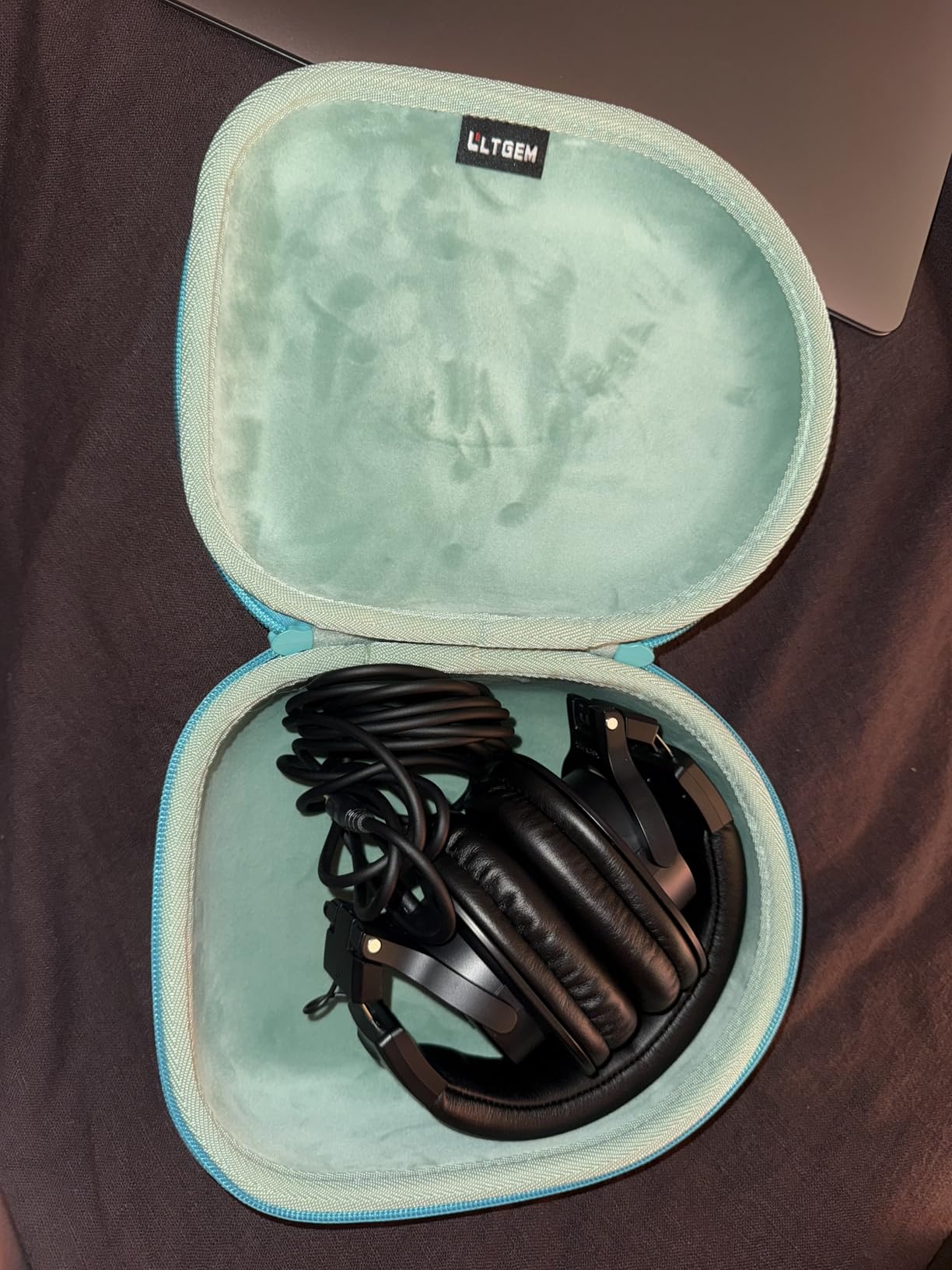 Headphone Headset Case Compatible with JBL, Beats, Sony, Soundcore Anker, Raycon, TOZO, SteelSeries, Logitech, Jabra, Bose, Audio-Technica, Sennheiser Headphones, Black+Grey customer photo 2