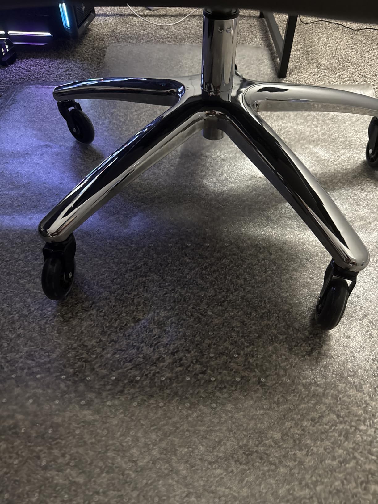 Lifelong Original Office Chair Wheels (As Seen On CNN) Replacement Rubber Chair Casters for Hardwood Floors and Carpet, Set of 5, Heavy Duty Casters for Chairs to Replace Office Chair Mats - Fits 98% customer photo 2