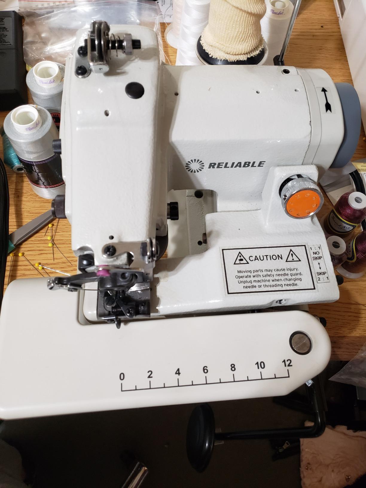 Reliable 600SB Blindstitch Sewing Machine - Portable Sewing Machine With Invisible Hem UP To 3 in. Needle Eye Guard, Skip Stitch Lever, Adjustable Stitch Penetration, 1,725-RPM, Knee Activated customer photo 1