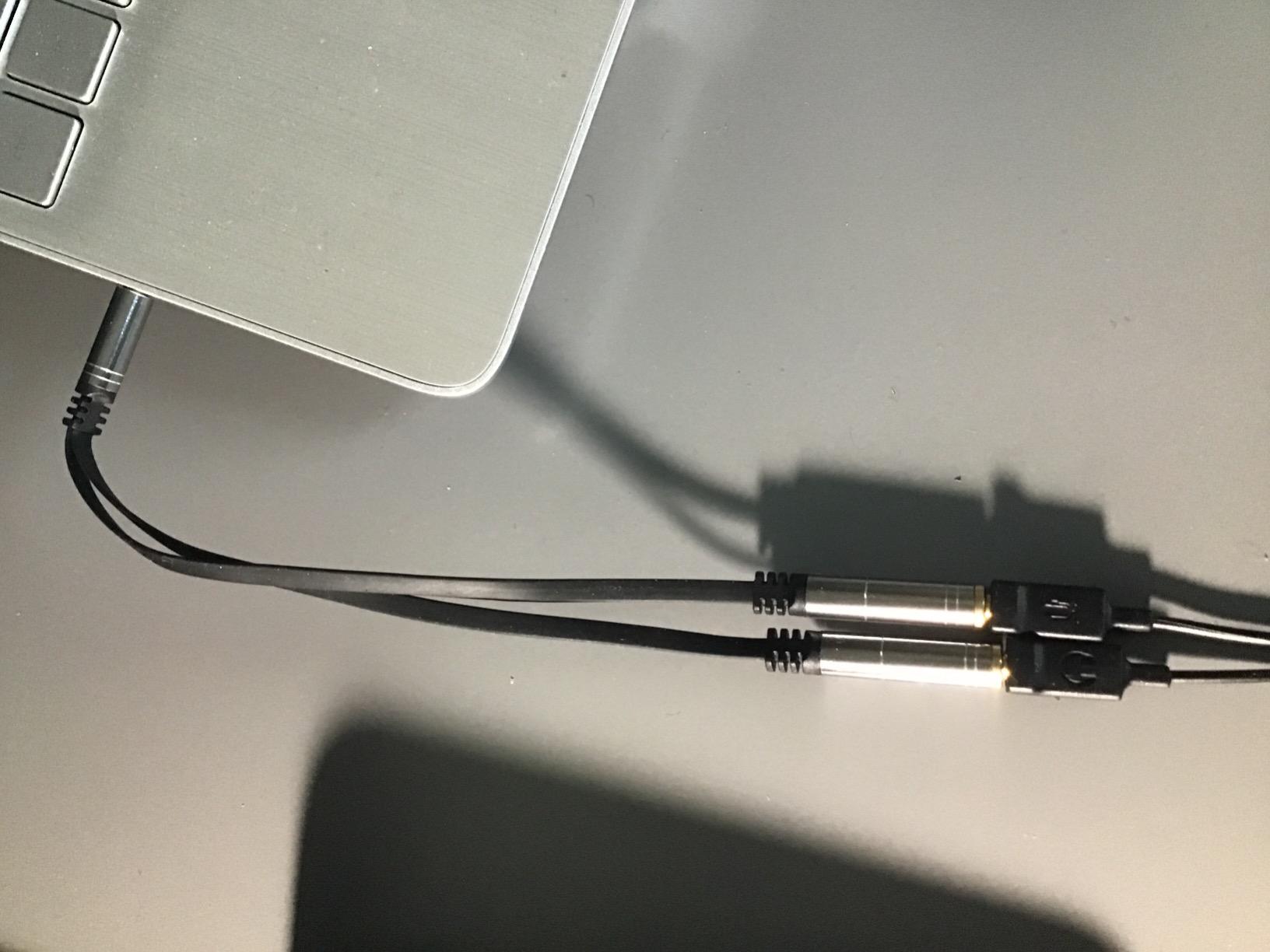 KINGTOP 3.5mm Headphone Mic Splitter Adapter - [1 Male to 2 Female] Headset Splitter Compatible with PC Gaming Headsets - TRRS Audio & Microphone Y Cable for Laptop, PS4, Xbox One, Android customer photo 2