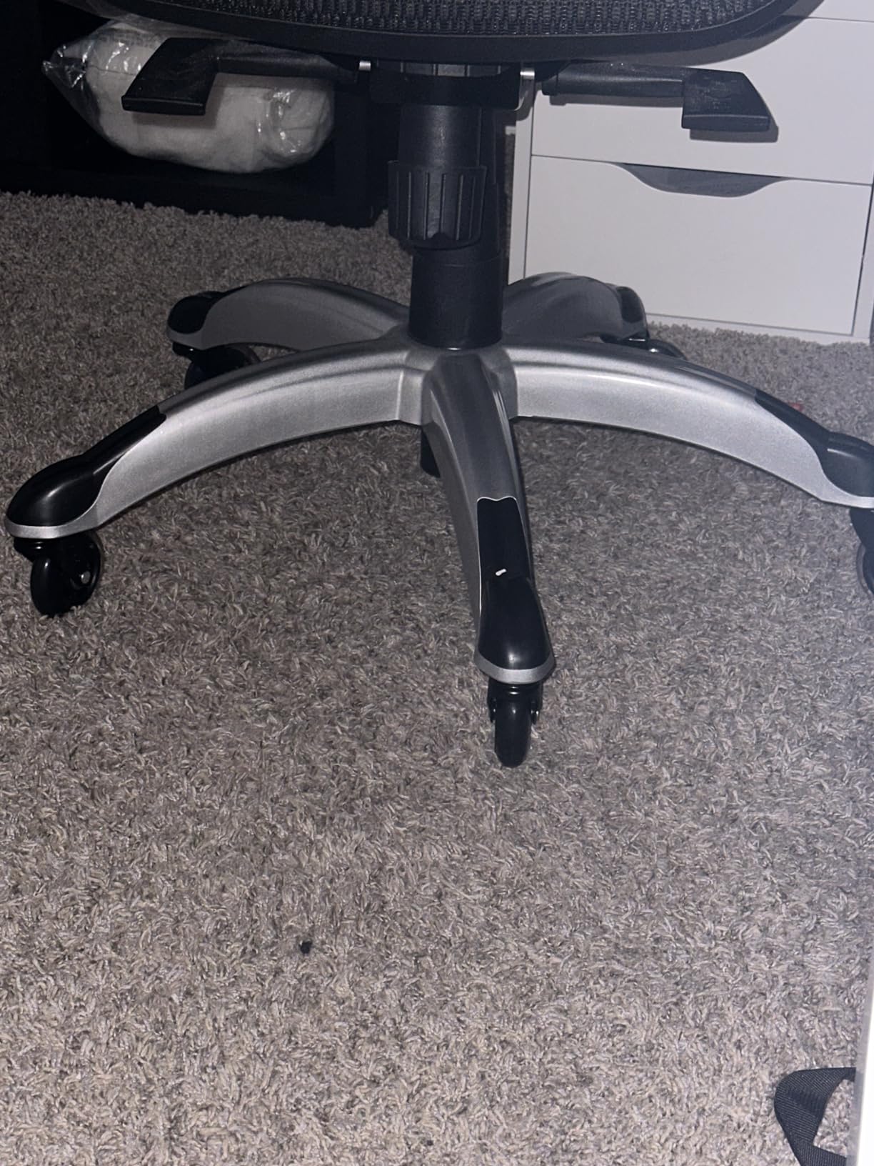 Rollerblade Office Chair Wheels, Set of 5 Replacement Casters for Desk and Gaming Chairs, Safe for Hardwood Floors, Tile, Laminate & Carpet, Support Up to 650 LBS, Easy Install, Universal Fit, Clear customer photo 2