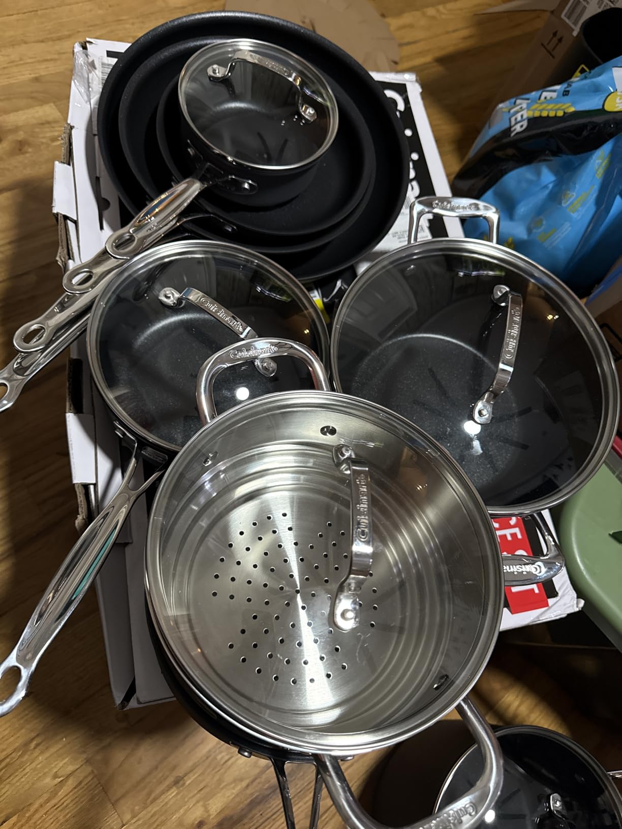 Cuisinart 17-Piece Pots and Pans Set, Non Stick Hard Anodized Cookware Set, Compatible with Electric, Gas Cooktops, Dishwasher Safe, Oven Safe Pot Set, Cool Grip Handles, Aluminum Core for Even Heat customer photo 1