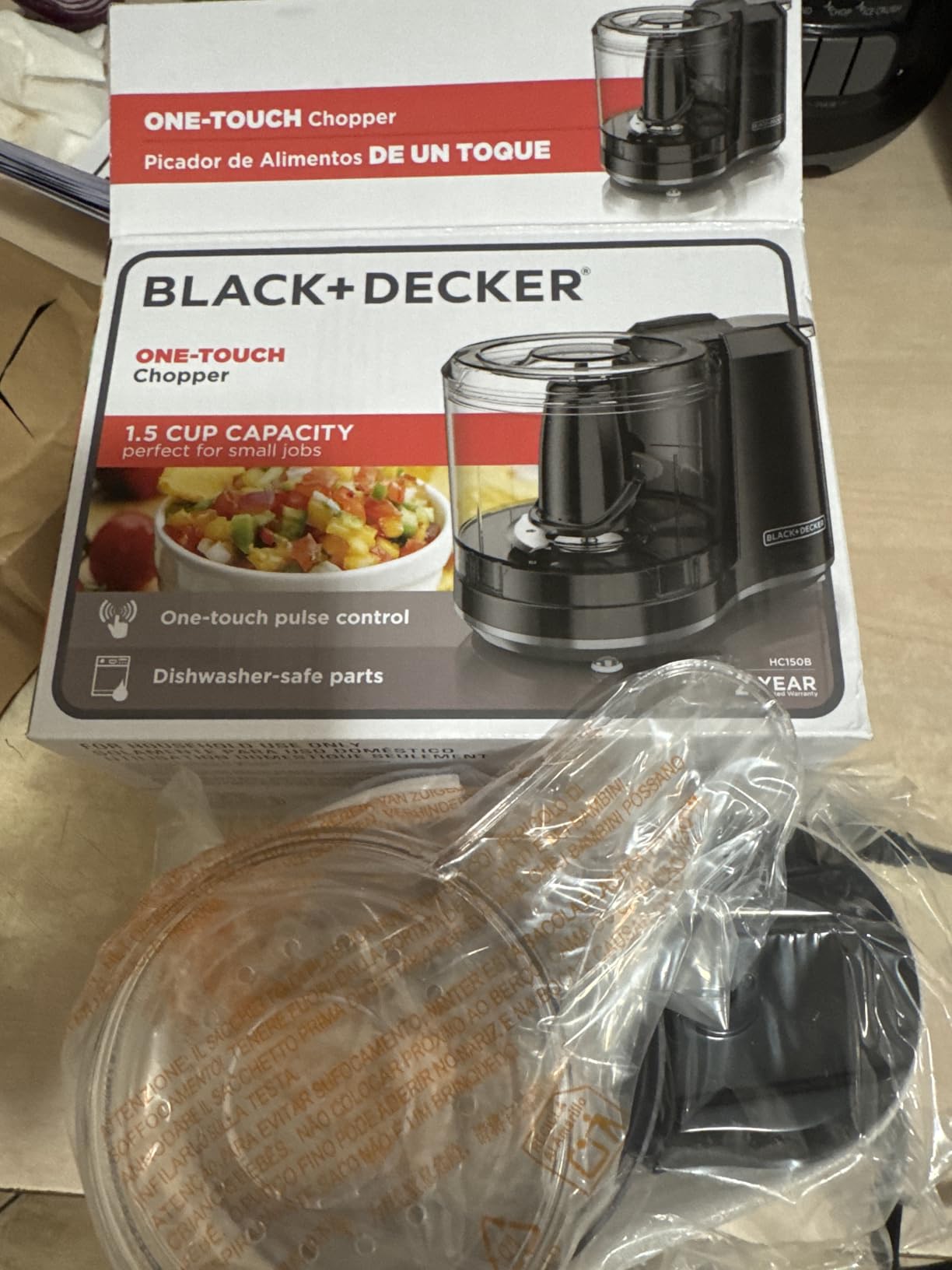 BLACK+DECKER 1.5-Cup Electric Food Chopper, One Touch Pulse, 150W Motor, Stay-Sharp Blade, Dishwasher Safe customer photo 2