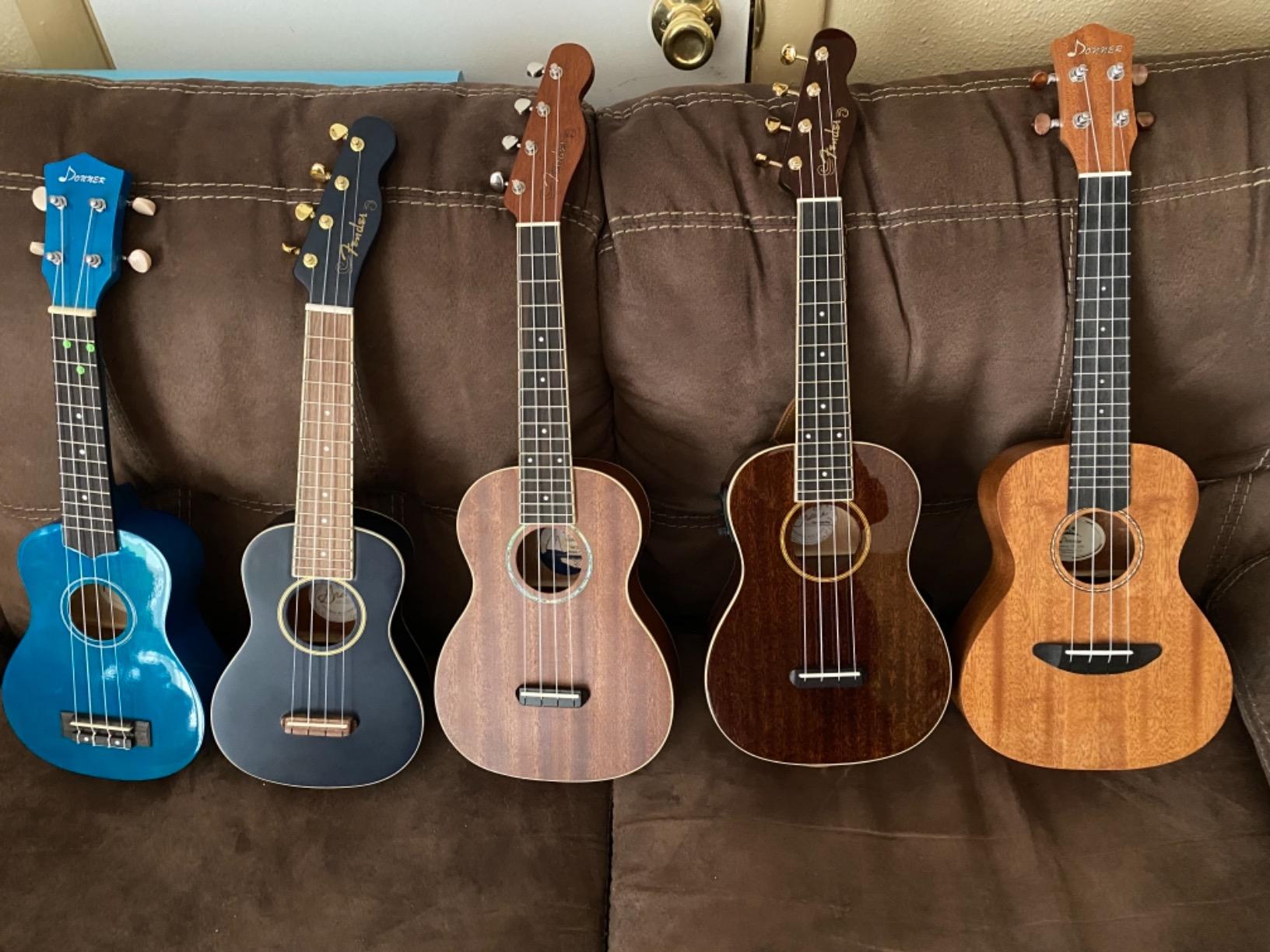 Donner Concert Ukulele Beginner Mahogany 23 Inch Ukelele Kit with Free Online Lesson Gig Bag Strap Nylon String Tuner Picks Cloth DUC-1 Gift Choice customer photo 2