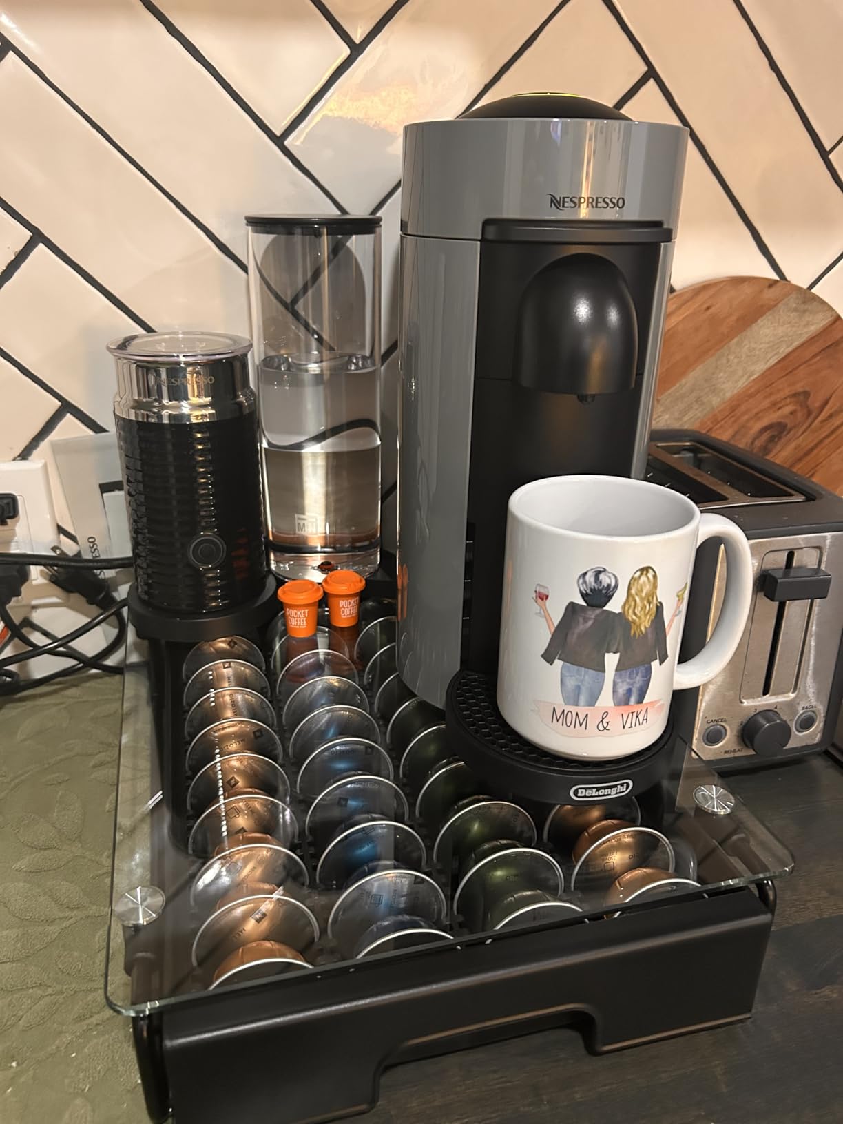 Nespresso Vertuo Plus Coffee and Espresso Maker by De'Longhi, Grey with Aeroccino Milk Frother customer photo 2