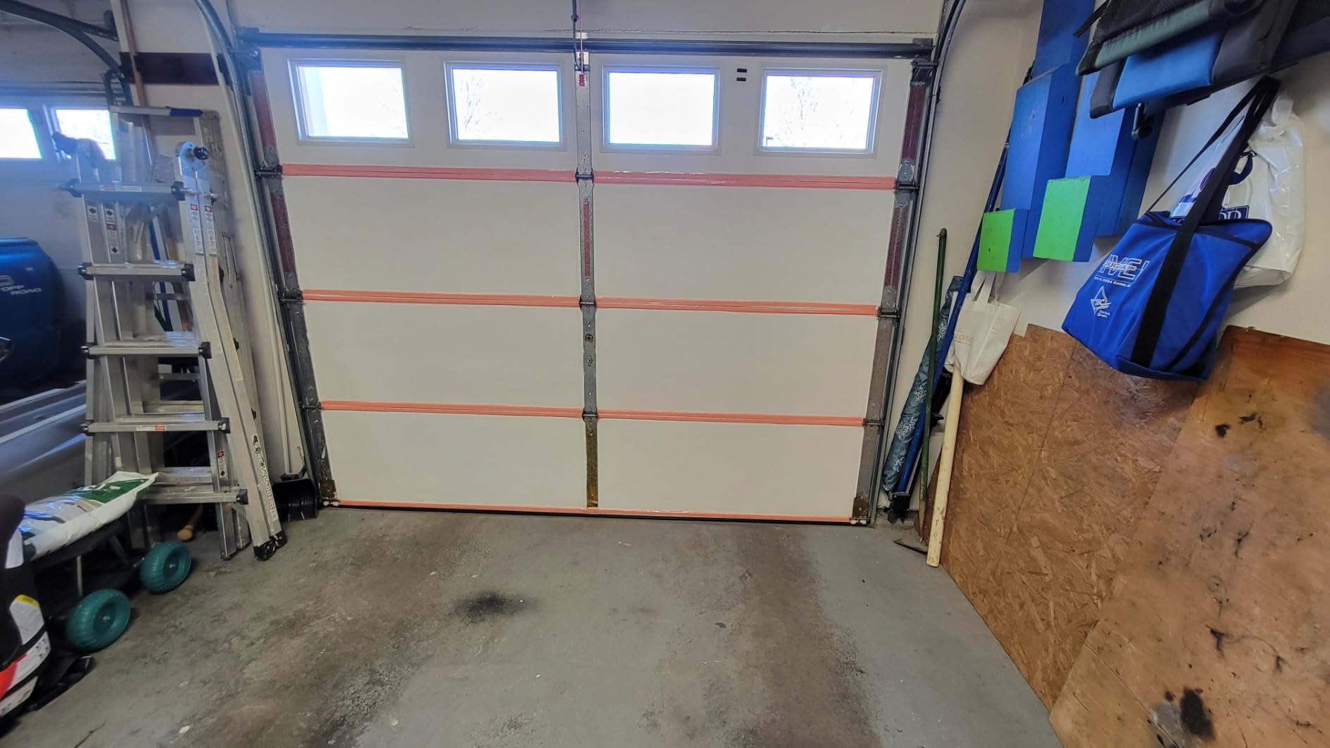 US Energy NASATECH (Pre-Cut for 16 Panel) 2 Car Garage Door Reflective Insulation Kit (R8) 1/4 thick w/ New And Improved Super Heavy Duty Double Sided Foam Tape Fits 16x7 16x8 18x7 18x8 Garage Doors customer photo 2