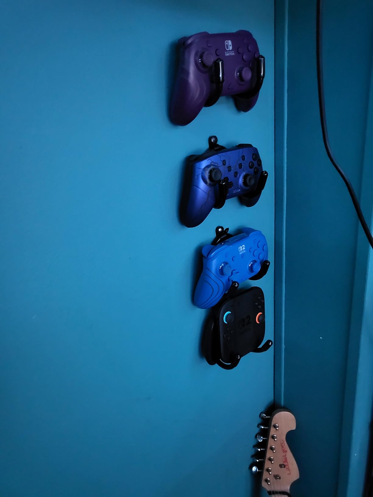 YYST Universal Game Controller Organizer Wall Rack Wall Mount Wall Clip Wall Hanger Compatible With Xbox One PS4 Switch Pro controller 4/PK - NO GAME CONTROLLER - No Falling customer photo 1