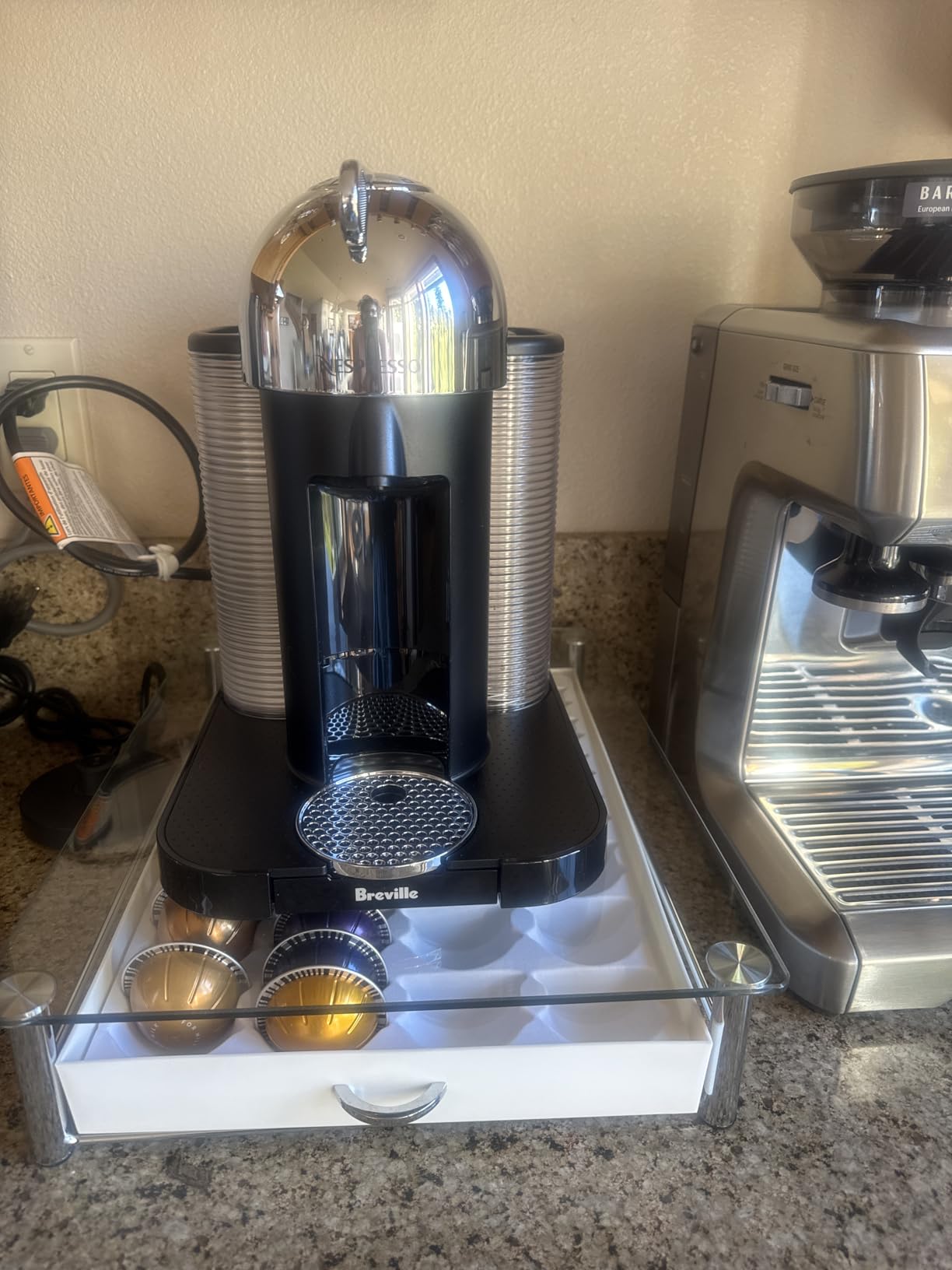 Vertuo Coffee and Espresso Maker by Breville, Chrome with Aeroccino Milk Frother customer photo 2