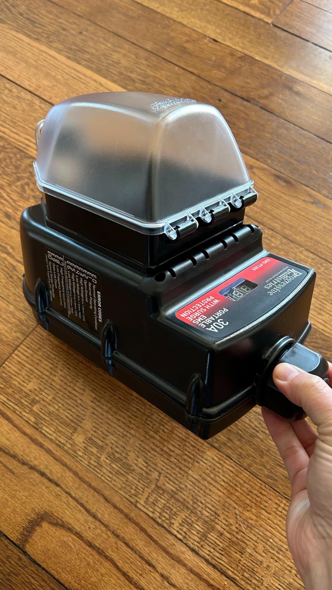 Progressive Industries EMS-PT30X Portable RV Surge Protector, Black, 30 Amp customer photo 1