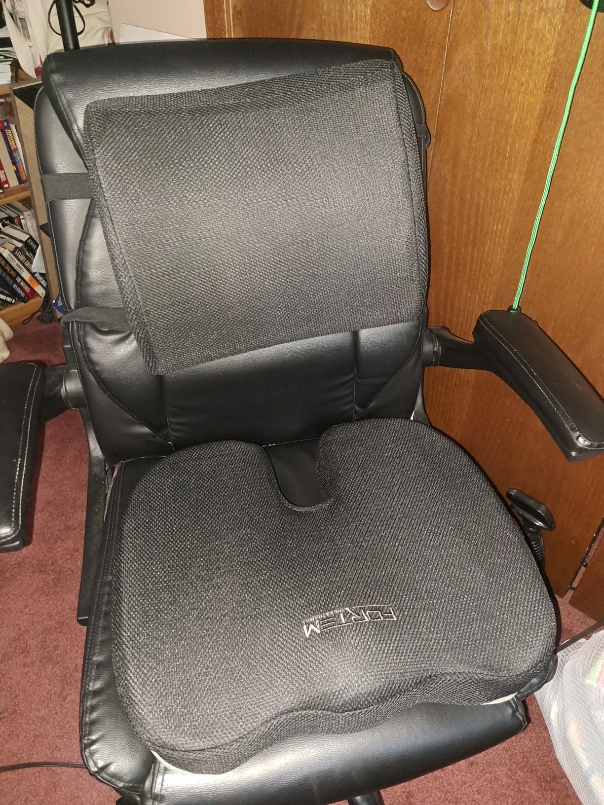 FORTEM Seat Cushion, Office Chair Cushion, Lumbar Support Pillow for Office Chair, Memory Foam Sciatica Coccyx Tailbone Pressure Pain Relief, Car Sitting Pad, Washable Non Slip customer photo 2