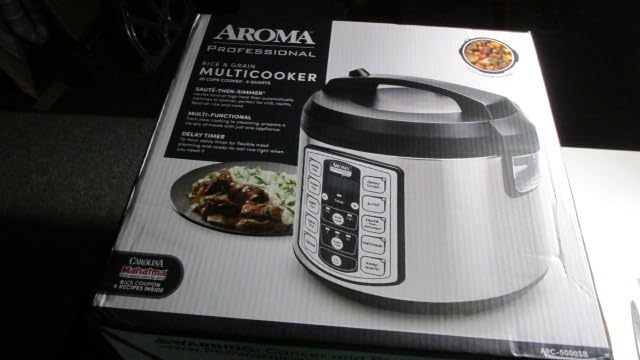 AROMA Housewares Professional Plus ARC-5000SB 20 Cup (Cooked) Digital Rice Cooker, Food Steamer, Slow Cooker, Stainless Exterior/Nonstick Pot, Silver, Black, 10-cup uncooked/20-cup cooked/4QT customer photo 2