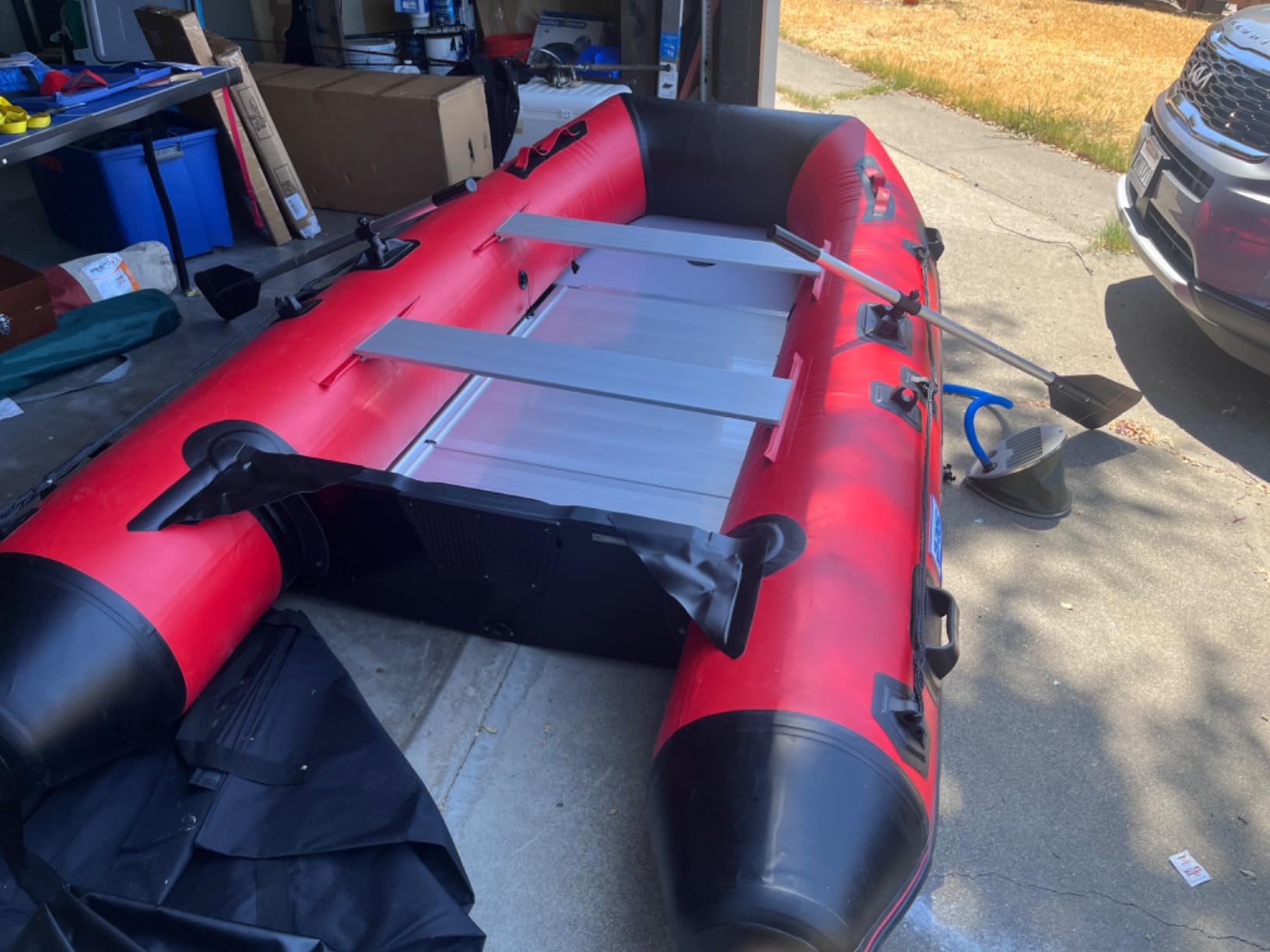 BRIS 12ft Inflatable Boat Inflatable Raft Sport Rescue Diving Boat Fishing Dinghy Tender Pontoon customer photo 2