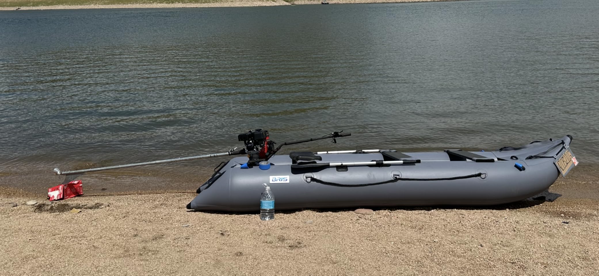 BRIS 14.1ft Inflatable Boat Inflatable Kayak 3 Person Kayak Canoe Fishing poonton Boat customer photo 1